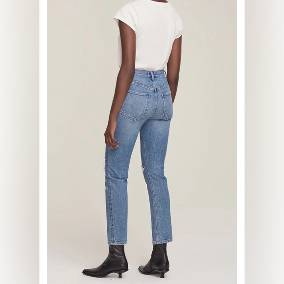 Agolde Riley High Rise Distressed Jeans - Picture 4 of 10